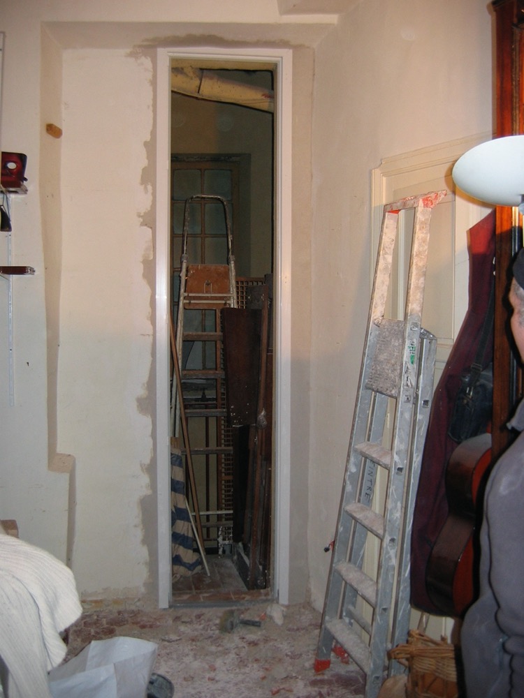 Finition au plâtre.